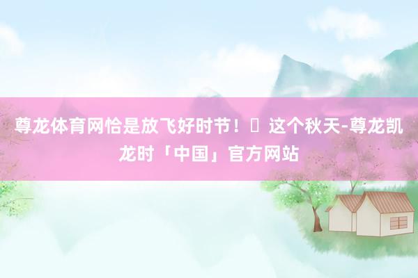 尊龙体育网恰是放飞好时节!✨这个秋天-尊龙凯龙时「中国」官方网站