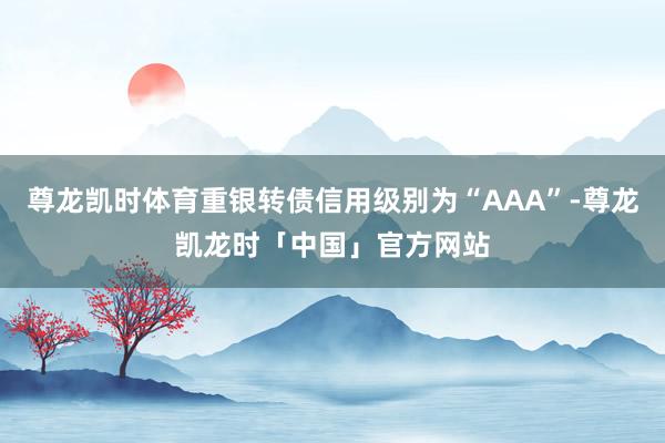 尊龙凯时体育重银转债信用级别为“AAA”-尊龙凯龙时「中国」官方网站
